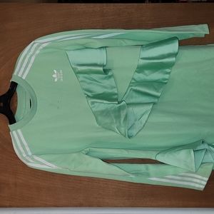 Adidas Light green Ruffle Dress size Large